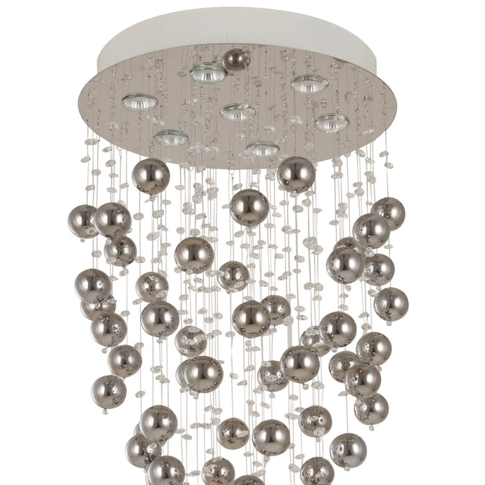Lámpara Colgante Lumicentro Acero Inoxidable Color Cromo 7 Luces