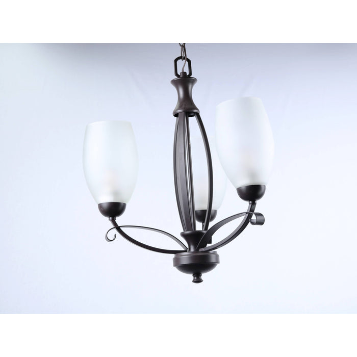 LAMP. COLGANTE BRONCE CEPILLADO 3L E27 60W