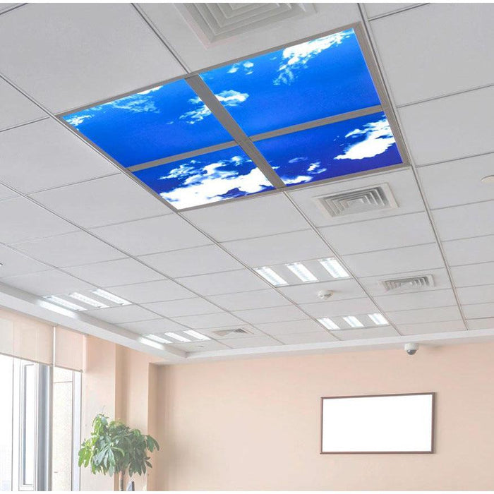 Lámpara Techo Blanco 40W 3000-6000K 4Pzas (Atenuable) Con Diseño De Nubes