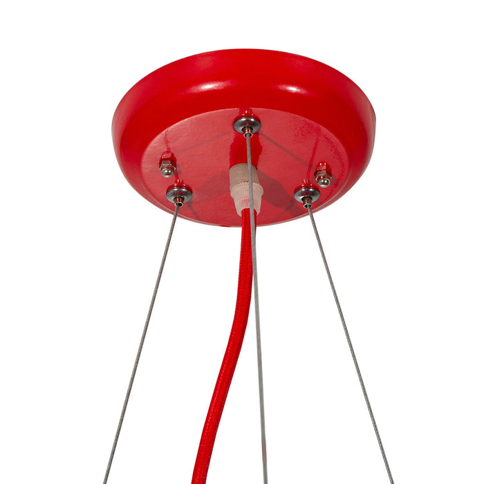 Lámpara Colgante de Techo Lumicentro Color Rojo 60 W de 3 Luces