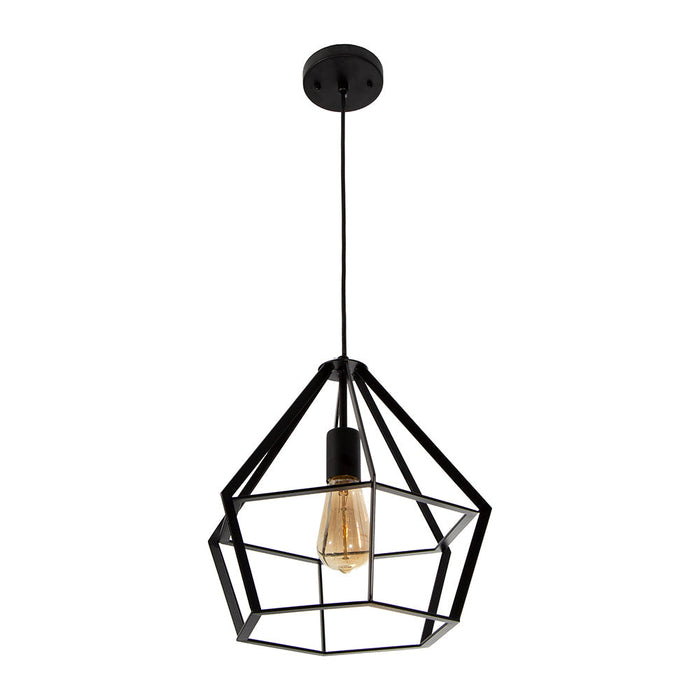 Lámpara Colgante, Negro, 1 Luz Brenta