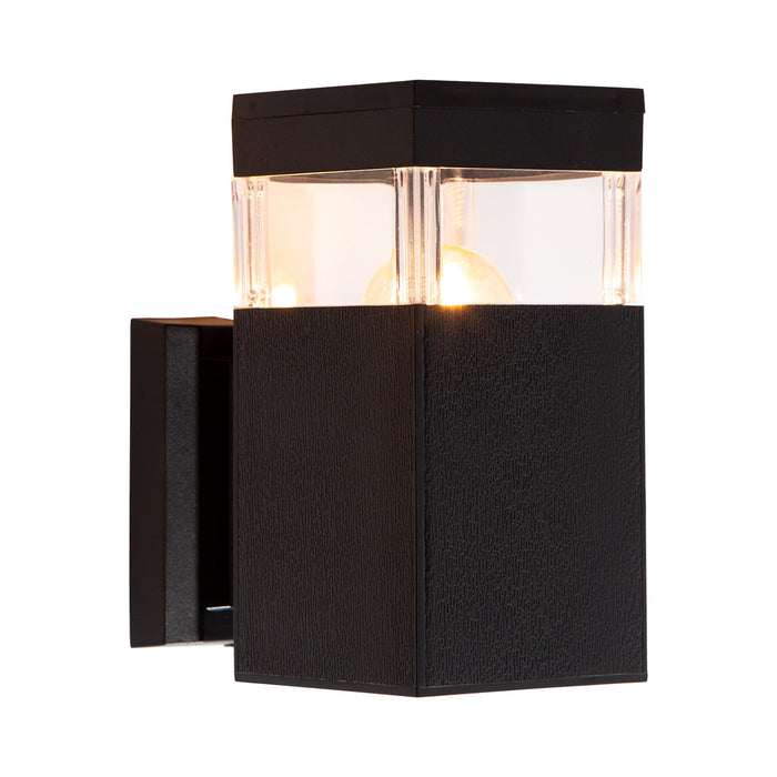 Aplique exterior IP44, color negro, 1 luz E27, 10W