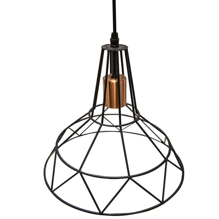 Lámpara Colgante Vintage Negro E27 60w 1 Luz