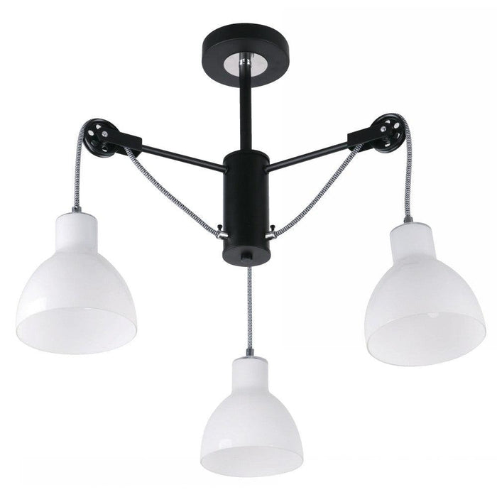 Lámpara Techo Negro 3L E27 60W