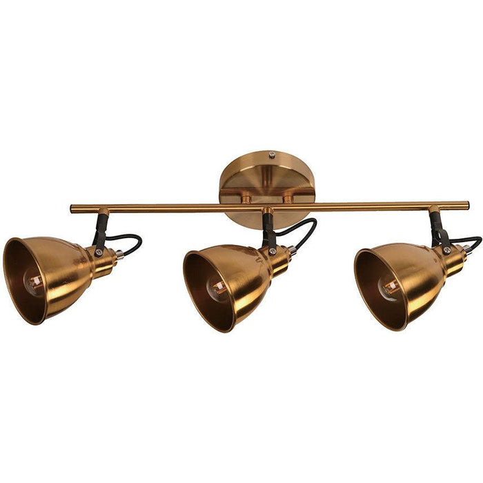 Lámpara Techo Reflectora Bronce Satinado 3L E14 40W