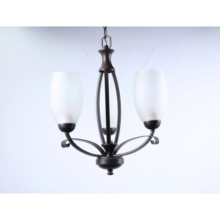 LAMP. COLGANTE BRONCE CEPILLADO 3L E27 60W