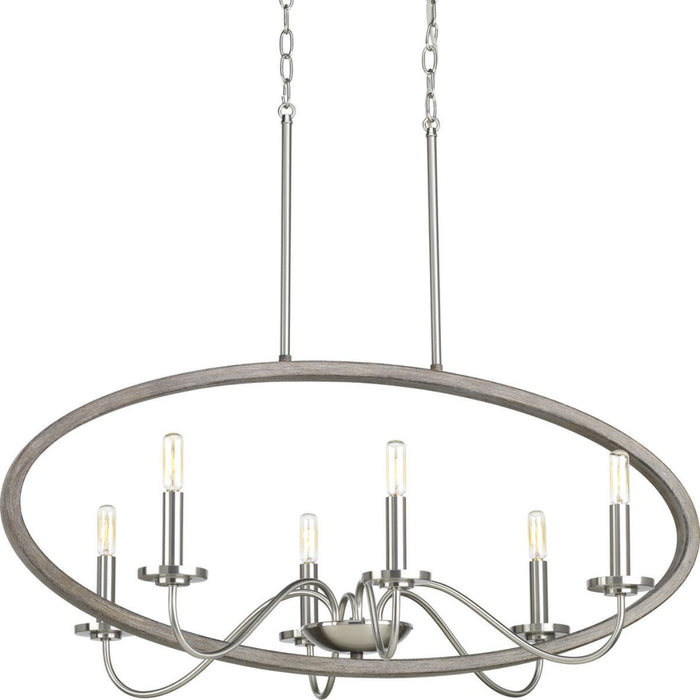 Progress Lighting Lampara Colgante Cromo 6 luces