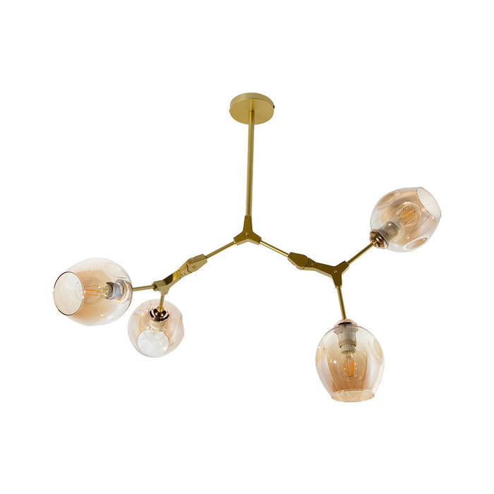Lámpara de Techo Designers Dorado 4 Luces 40W E27