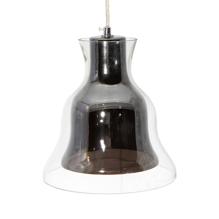 Kit 2 Lámpara Colgante Vintage Níquel Satinado E27 1 Luz
