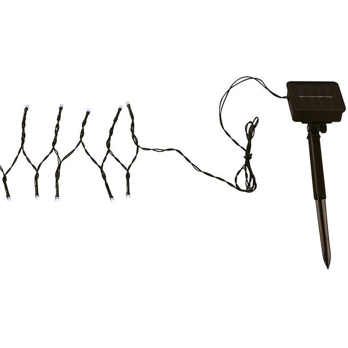EXTENSION DE LUCES LED SOLAR NEGRO 100L 3000K 11M NAVIDAD