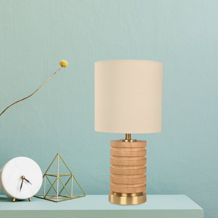 LAMP. MESA MADERA CLARA 1L E27 60W