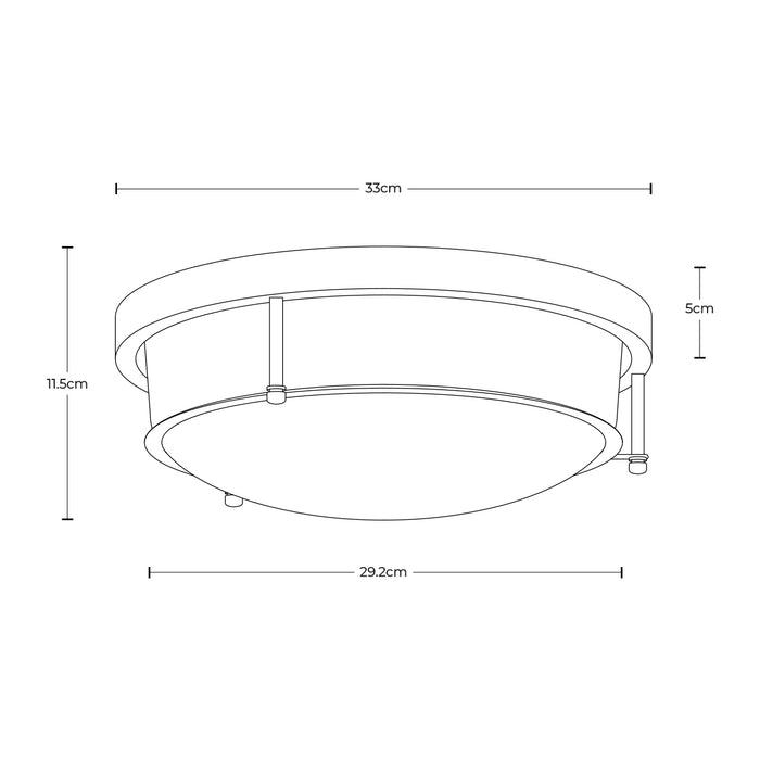 Lámpara de techo, LED integrado 6000K/3000K/4000K, acabado níquel satinado, 18W