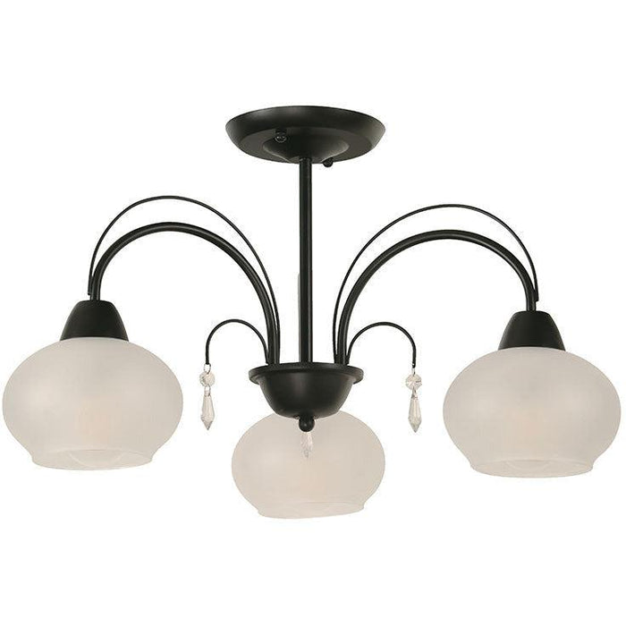 Lámpara Techo Negro 3L E27 40W