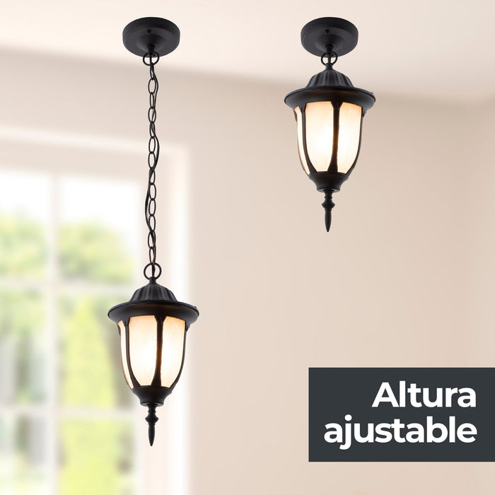 Farol Colgante Negro 8w E27 1 Luz