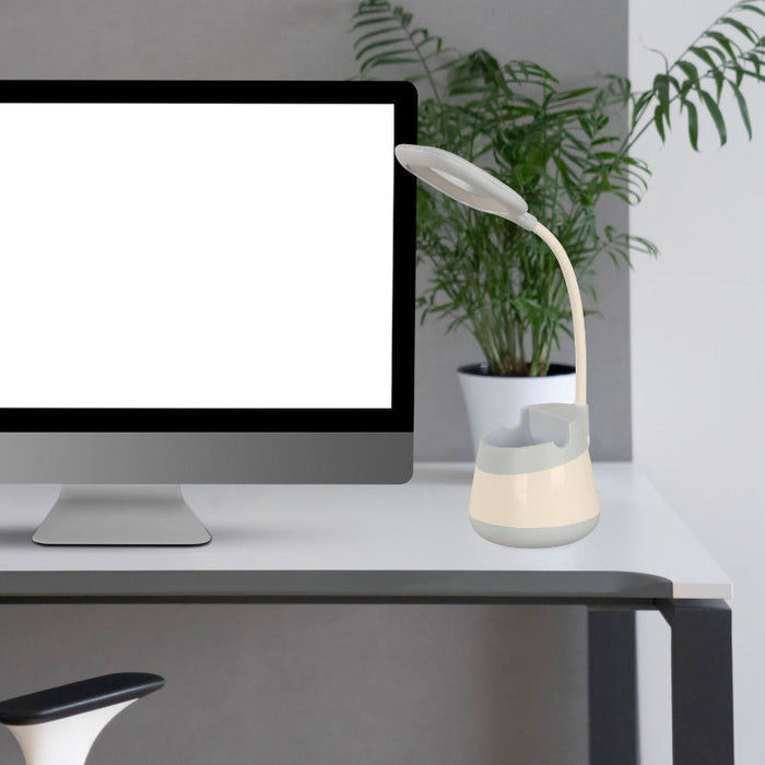 LAMP. LED ESCRITORIO AZUL 1L 3W 5V 6000K (CON USB)