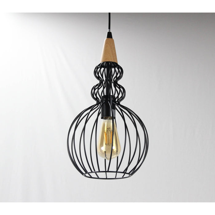 Lámpara Colgante Negro 1L E27 60W