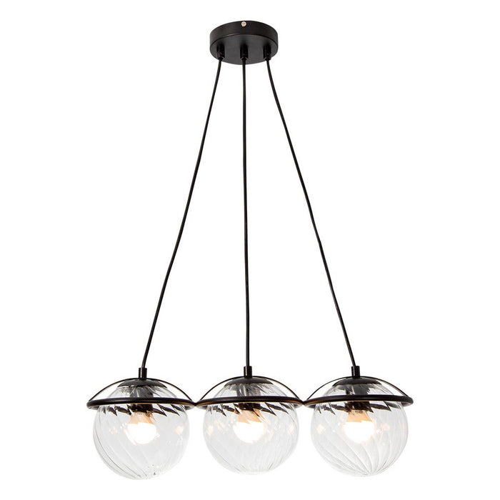 Lámpara Colgante Moderno Negro 40w E27 3 Luces