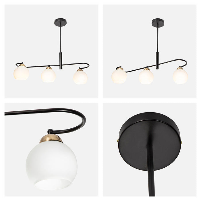 Lámpara Colgante Opulent Lights Negro Bronce E27 40w 3 Luces