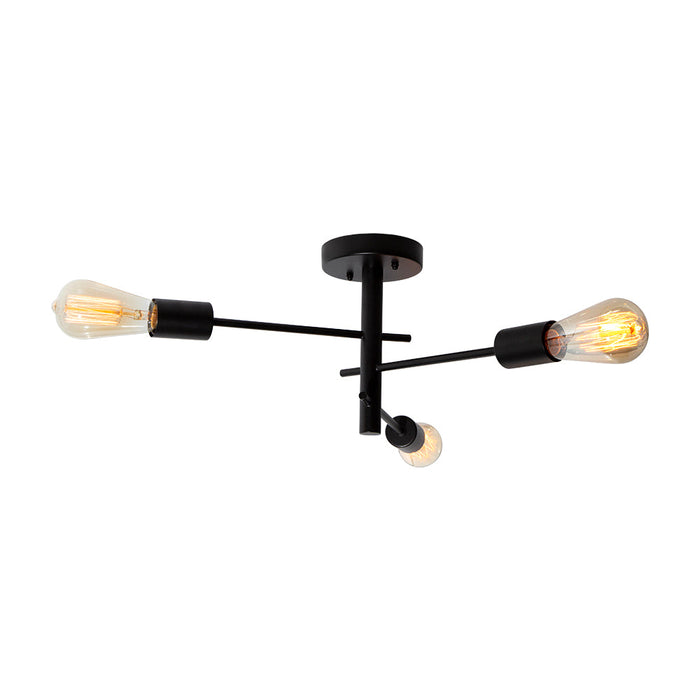 Lámpara de Techo Ike Lite Moderno Negro 40W E27 3 Luces