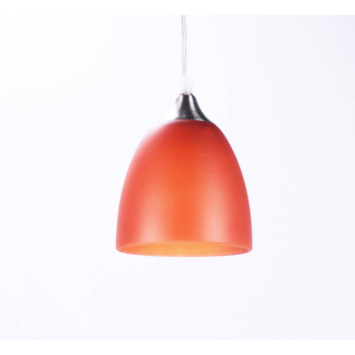 LAMP. COLGANTE ROJO 1L E27 60W