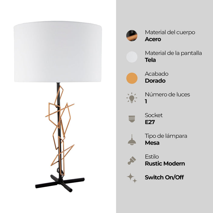 Lámpara de Mesa, Negro 1L E26 60W
