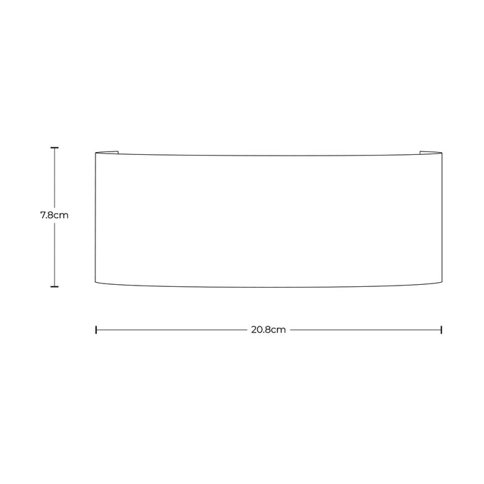 Lámpara de pared LED, acabado negro, 7W, luz amarilla 3000K