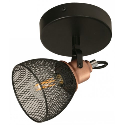 LAMP. TECHO REFLECTORA NEGRO 1L E14 40W