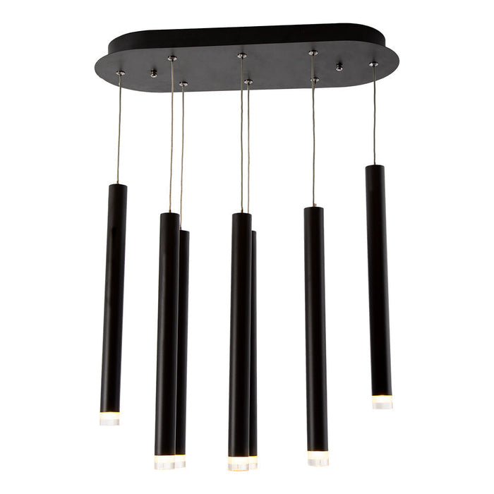 Lámpara Colgante LED Lumicentro Negro Mate 8 Luces