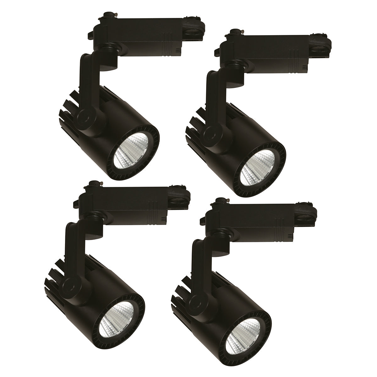 Kit 4 Lámpara de Techo Cabezal Dirigible Negro Led 18w — LITEMART