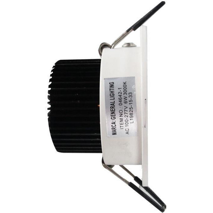 LAMP. LED EMPOTRABLE*1LT*100-277V*50/60HZ*6W*3000K*LED INCL.*ACAB. BLANCO MATE