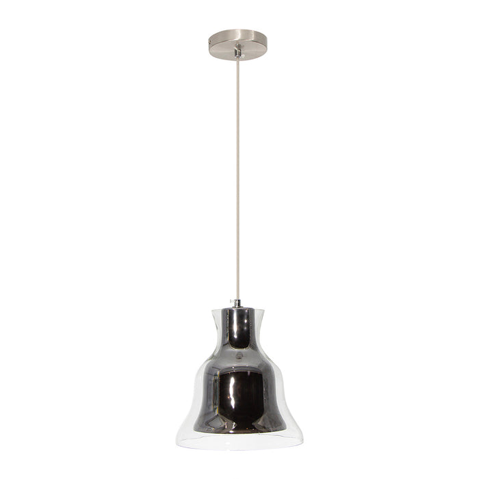 Kit 2 Lámpara Colgante Vintage Níquel Satinado E27 1 Luz