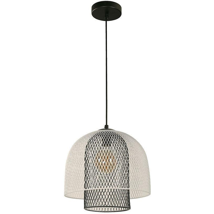 Lámpara Colgante Negro+Blanco 1L E27 60W