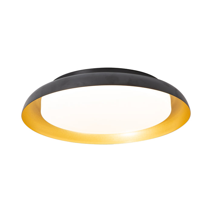 Lámpara de techo, LED integrado, 3000/4000/6000K, acabado dorado y negro mate, 18W