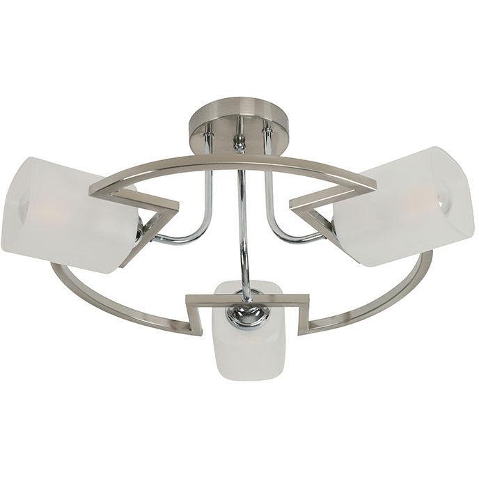 Lámpara Techo Cromo 3L E27 40W