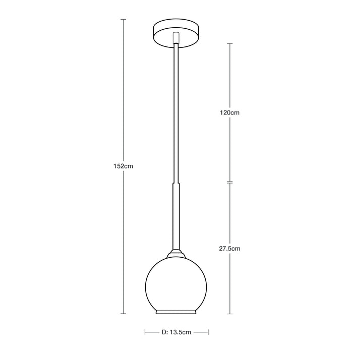 Lámpara Colgante Cobre 1 Luz  G9 40w