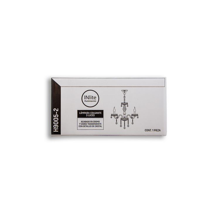 Lámpara Colgante, Plata, 3 Luces