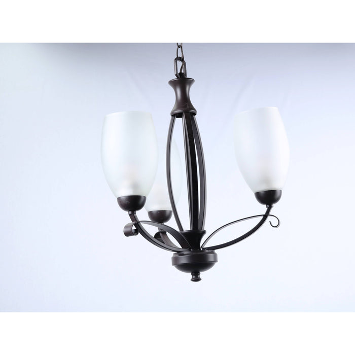 LAMP. COLGANTE BRONCE CEPILLADO 3L E27 60W