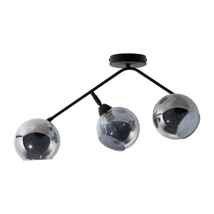 Lámpara de Techo Designers Negro 40 W E14 de 3 Luces