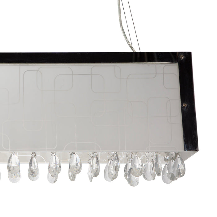 Lámpara Colgante Cadenas De Cristal Cromo G9 8 Luces