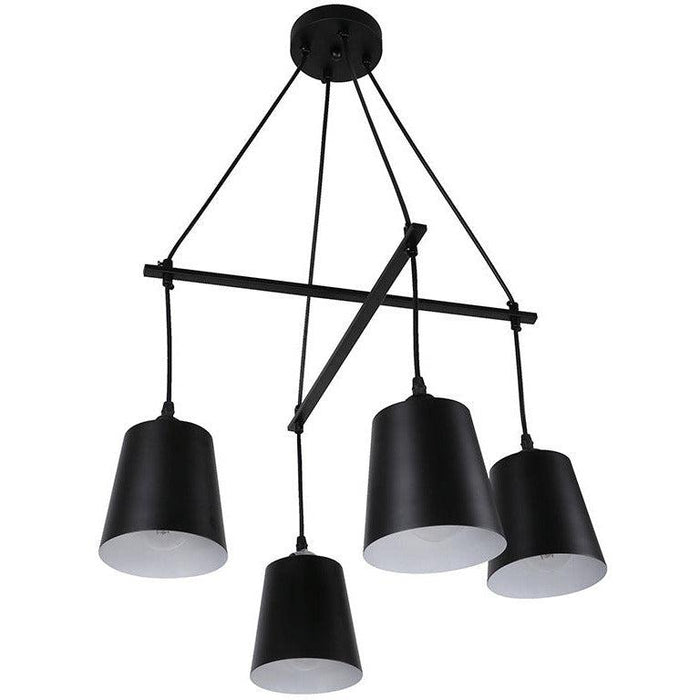 Lámpara Colgante Negro 4L E27 40W