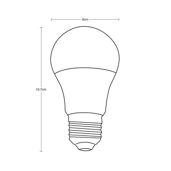 Foco LED Tipo A60 Integrado 8w Luz Amarilla 2700k Socket E27 3 set