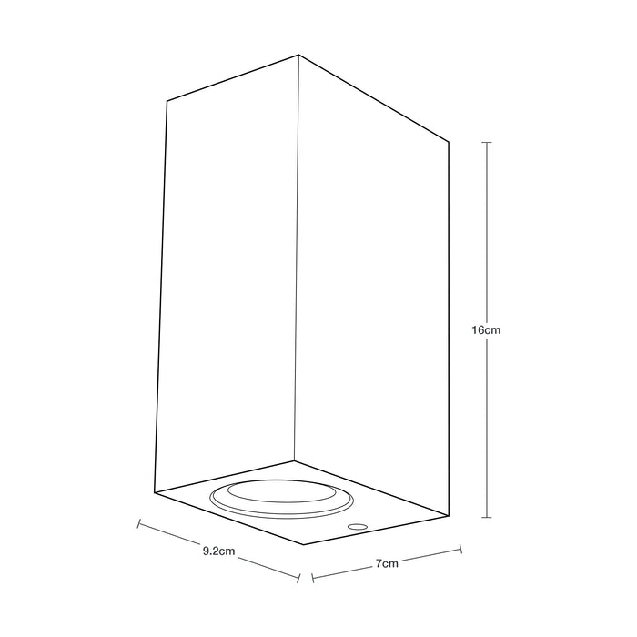 Lámpara de Pared Exterior 2 Luces Moderna GU10 5W IP54