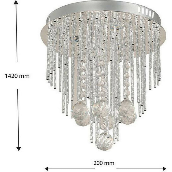 LAMP. LED TECHO CROMO 6W 3000K (CONTROL REMOTO)