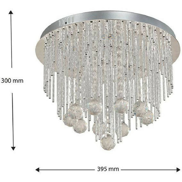 LAMP. LED TECHO CROMO 12W 3000K (CONTROL REMOTO)