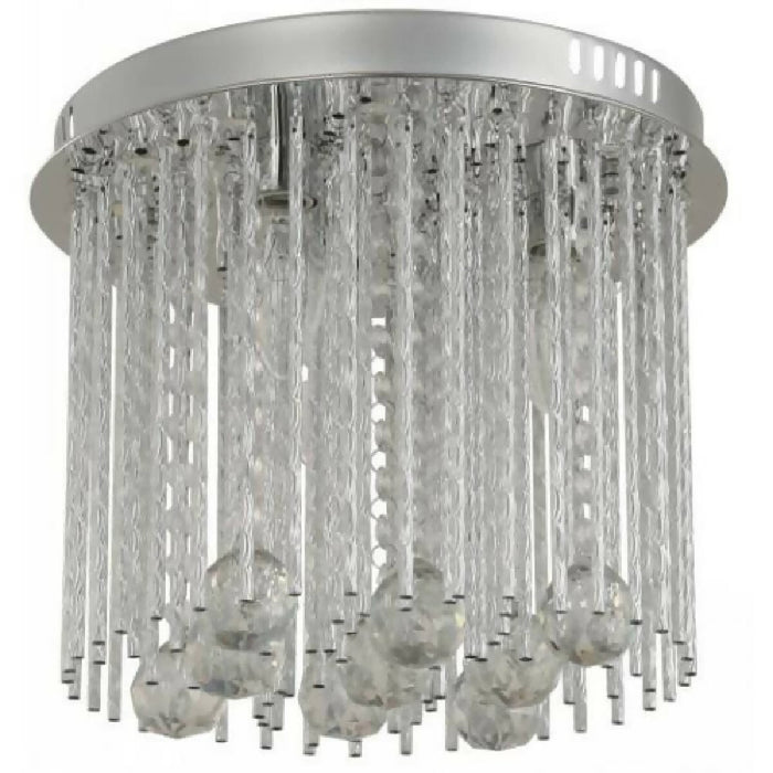 LAMP. TECHO CROMO 3L E14 40W (CONTROL REMOTO Y LUCES LED INCLUIDAS)