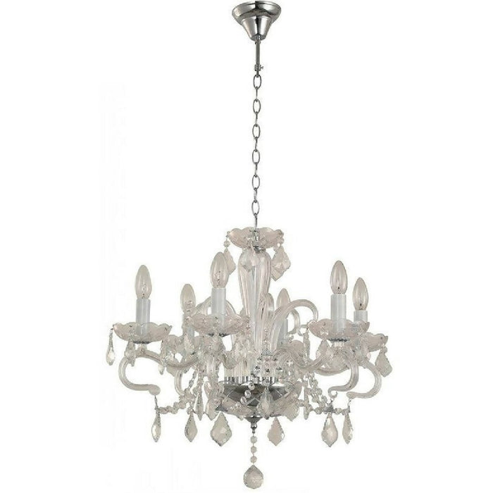 LAMP. TECHO CROMO 6L E14 60W